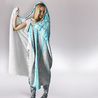 Polynesia Humpback Whale Hooded Blanket Tropical Plumeria Turquoise LT7 - Polynesian Pride