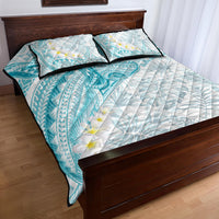 Polynesia Humpback Whale Quilt Bed Set Tropical Plumeria Turquoise LT7 - Polynesian Pride