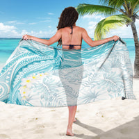 Polynesia Humpback Whale Sarong Tropical Plumeria Turquoise