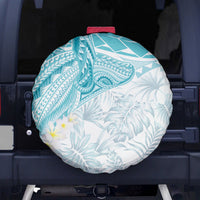 Polynesia Humpback Whale Spare Tire Cover Tropical Plumeria Turquoise LT7 - Polynesian Pride