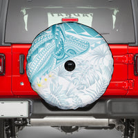 Polynesia Humpback Whale Spare Tire Cover Tropical Plumeria Turquoise LT7 - Polynesian Pride