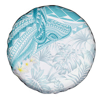 Polynesia Humpback Whale Spare Tire Cover Tropical Plumeria Turquoise LT7 - Polynesian Pride