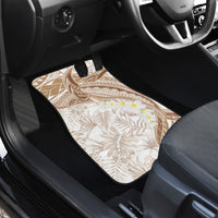 Polynesia Humpback Whale Car Mats Tropical Plumeria Beige LT7 - Polynesian Pride