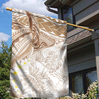 Polynesia Humpback Whale Garden Flag Tropical Plumeria Beige LT7 - Polynesian Pride