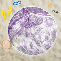 Polynesia Humpback Whale Beach Blanket Tropical Plumeria Lavender LT7 One Size 150cm Lavender - Polynesian Pride