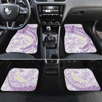 Polynesia Humpback Whale Car Mats Tropical Plumeria Lavender LT7 Set 4pcs Lavender - Polynesian Pride