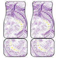 Polynesia Humpback Whale Car Mats Tropical Plumeria Lavender LT7 - Polynesian Pride
