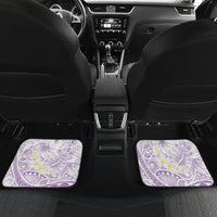 Polynesia Humpback Whale Car Mats Tropical Plumeria Lavender LT7 Set 2pcs - Back Lavender - Polynesian Pride