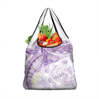 Polynesia Humpback Whale Grocery Bag Tropical Plumeria Lavender LT7 1-pack One Size Lavender - Polynesian Pride