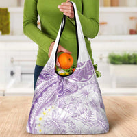 Polynesia Humpback Whale Grocery Bag Tropical Plumeria Lavender LT7 - Polynesian Pride