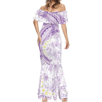 Polynesia Humpback Whale Mermaid Dress Tropical Plumeria Lavender LT7 - Polynesian Pride