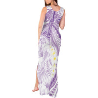 Polynesia Humpback Whale Tank Maxi Dress Tropical Plumeria Lavender LT7 - Polynesian Pride