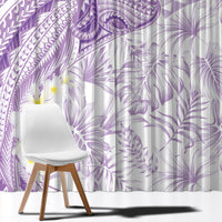 Polynesia Humpback Whale Window Curtain Tropical Plumeria Lavender LT7 - Polynesian Pride