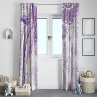 Polynesia Humpback Whale Window Curtain Tropical Plumeria Lavender LT7 - Polynesian Pride