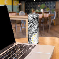 Polynesia Humpback Whale Skinny Tumbler Tropical Plumeria Charcoal LT7 - Polynesian Pride