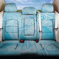 Aotearoa Maori Koru Curves Back Car Seat Cover Silver Ferns - Turquoise LT7 One Size Turquoise - Polynesian Pride