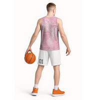 Aotearoa Maori Koru Curves Basketball Jersey Silver Ferns - Rose Pink LT7 - Polynesian Pride