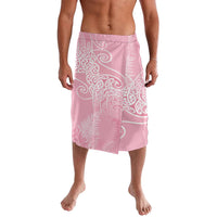 Aotearoa Maori Koru Curves Lavalava Silver Ferns - Rose Pink LT7 Pink - Polynesian Pride