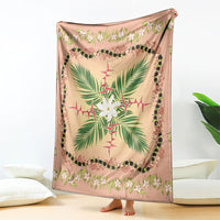 Hawaii Quilt Inspired Collection Aloha Flowers Blanket Maile - Kukui Nut Lei