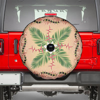 Hawaii Quilt Inspired Collection Aloha Flowers Spare Tire Cover Maile - Kukui Nut Lei
