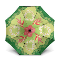 Hawaii Quilt Inspired Collection Aloha Flowers Umbrella Plumeria - Ti Leaf Lei