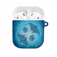Hawaii Quilt Inspired Collection Aloha Sea AirPods Case Manta Ray and Turtles