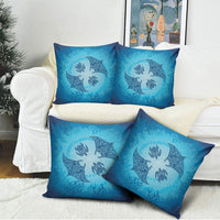 Hawaii Quilt Inspired Collection Aloha Sea Pillow Cover Manta Ray and Turtles