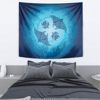 Hawaii Quilt Inspired Collection Aloha Sea Tapestry Manta Ray and Turtles