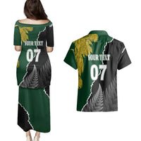 Personalised New Zealand Vs South Africa Rugby Couples Matching Puletasi Dress and Hawaiian Shirt Rivals Dynamics LT7 - Polynesian Pride