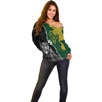 Personalised New Zealand Vs South Africa Rugby Off Shoulder Sweater Rivals Dynamics LT7 - Polynesian Pride