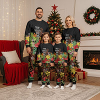 Mahalo Hawaii Ho'oponopono Pule Christmas Pajama Set Polynesian Pattern Cross