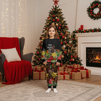 Mahalo Hawaii Ho'oponopono Pule Christmas Pajama Set Polynesian Pattern Cross