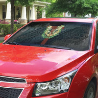 Hawaii Ka Pule a ka Haku Memorial Auto Sun Shade Flower Lei Cross - Black