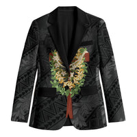 Hawaii Ka Pule a ka Haku Memorial Blazer Flower Lei Cross - Black