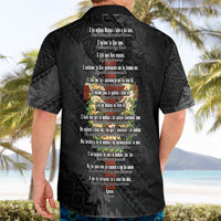 Hawaii Ka Pule a ka Haku Memorial Hawaiian Shirt Flower Lei Cross - Black LT7 - Polynesian Pride
