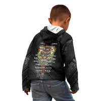 Hawaii Ka Pule a ka Haku Memorial Kid Hoodie Flower Lei Cross - Black LT7 - Polynesian Pride