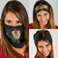 Hawaii Ka Pule a ka Haku Memorial Neck Gaiter Flower Lei Cross - Black