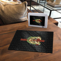 Hawaii Ka Pule a ka Haku Memorial Puzzle Flower Lei Cross - Black