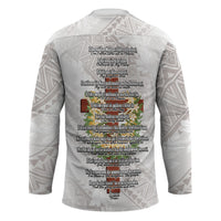 Hawaii Ka Pule a ka Haku Memorial Hockey Jersey Flower Lei Cross - Ivory White LT7 - Polynesian Pride