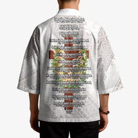 Hawaii Ka Pule a ka Haku Memorial Kimono Flower Lei Cross - Ivory White