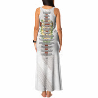 Hawaii Ka Pule a ka Haku Memorial Tank Maxi Dress Flower Lei Cross - Ivory White LT7 - Polynesian Pride