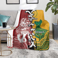 Mate Ma'a Tonga Vs Australia Rugby Personalized Blanket Special Mascots LT7 - Polynesian Pride