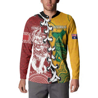 Mate Ma'a Tonga Vs Australia Rugby Personalized Button Sweatshirt Special Mascots LT7 - Polynesian Pride