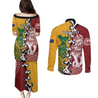 Mate Ma'a Tonga Vs Australia Rugby Personalized Couples Matching Puletasi and Long Sleeve Button Shirt Special Mascots LT7 - Polynesian Pride