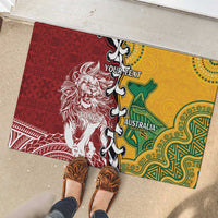 Mate Ma'a Tonga Vs Australia Rugby Personalized Rubber Doormat Special Mascots LT7 - Polynesian Pride