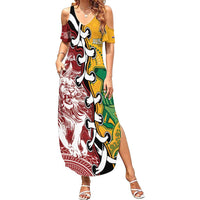 Mate Ma'a Tonga Vs Australia Rugby Personalized Summer Maxi Dress Special Mascots LT7 Women Colorful - Polynesian Pride