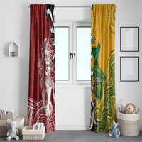 Mate Ma'a Tonga Vs Australia Rugby Personalized Window Curtain Special Mascots LT7 - Polynesian Pride