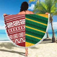 Australia - Tonga Rugby Custom Beach Blanket Minimalist Dynamic LT7 - Polynesian Pride