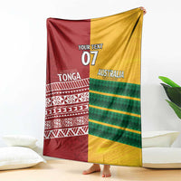Australia - Tonga Rugby Custom Blanket Minimalist Dynamic LT7 - Polynesian Pride