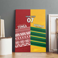 Australia - Tonga Rugby Custom Canvas Wall Art Minimalist Dynamic LT7 - Polynesian Pride